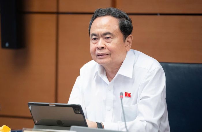 Chủ tịch Quốc hội Trần Thanh Mẫn phát biểu. Ảnh: Media QH