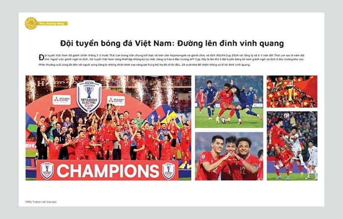Bộ ảnh "Đội tuyển bóng đá Việt Nam: Đường lên đỉnh vinh quang"- Trần Thanh Hải (Hà Nội)- Huy chương Vàng.