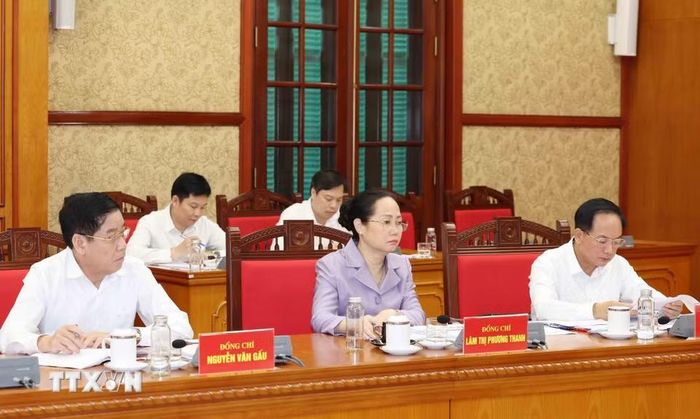 Thành viên Ban Chỉ đạo Trung ương kỷ niệm các ngày lễ lớn và sự kiện lịch sử quan trọng của đất nước giai đoạn 2026-2030 tham dự phiên họp. (Ảnh: Phương Hoa/TTXVN)