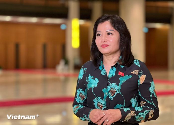 Đại biểu Thái Quỳnh Mai Dung, Ủy viên Hội đồng chuyên trách tại Ủy ban Quốc phòng, An ninh và Đối ngoại của Quốc hội. (Ảnh: Mai Anh/Vietnam+)