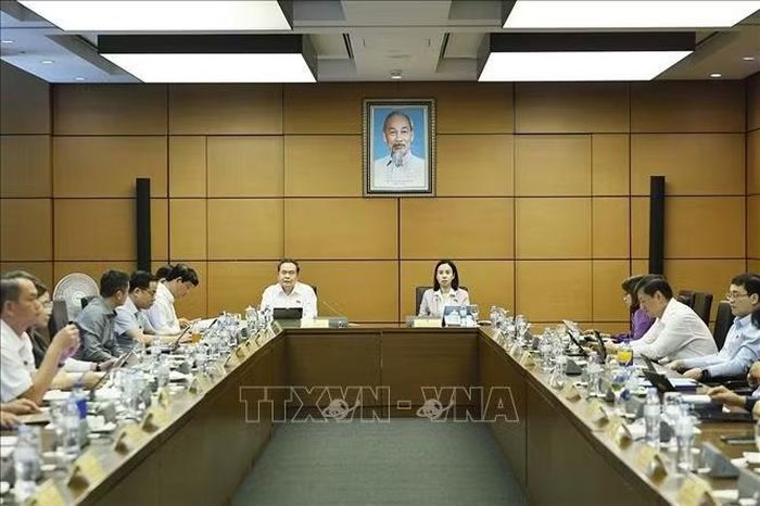Chủ tịch Quốc hội Trần Thanh Mẫn, Đại biểu Quốc hội Thành phố Hồ Chí Minh phát biểu. Ảnh: Doãn Tấn/TTXVN