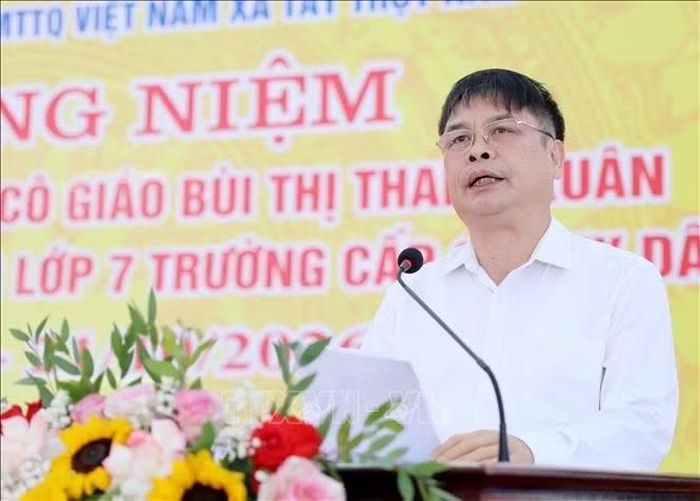 Phó Chủ tịch UBND tỉnh Hưng Yên Phạm Văn Nghiêm phát biểu. Ảnh: Thế Duyệt /TTXVN