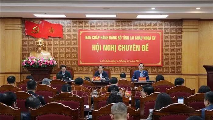 Hội nghị chuyên đề của Ban Chấp hành Đảng bộ tỉnh Lai Châu khoá XV. Ảnh tư liệu: Nguyễn Oanh/TTXVN