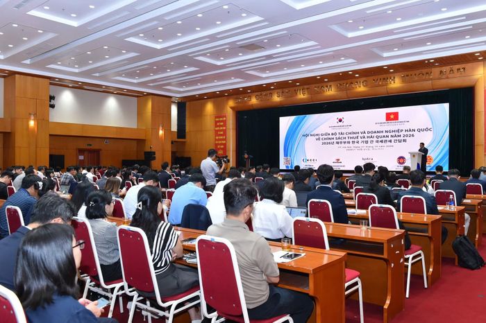 Toàn cảnh Hội nghị giữa Bộ Tài chính và doanh nghiệp Hàn Quốc về chính sách thuế và hải quan năm 2026.