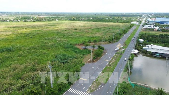 Dự án Hạ tầng Khu công nghiệp Tân Kiều có quy mô 148,5ha, tổng mức đầu tư sau điều chỉnh hơn 1.397 tỷ đồng, thời gian thực hiện trong giai đoạn 2016 - 2026. Ảnh: Công Trí-TTXVN
