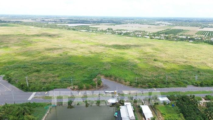 Dự án Hạ tầng Khu công nghiệp Tân Kiều nhìn từ trên cao. Ảnh: Công Trí-TTXVN