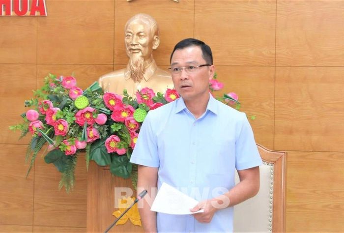 Ông Tô Anh Dũng, Phó Bí thư Tỉnh ủy, Chủ tịch UBND tỉnh Thanh Hóa phát biểu tại hội nghị. Ảnh Việt Hoàng/TTXVN
