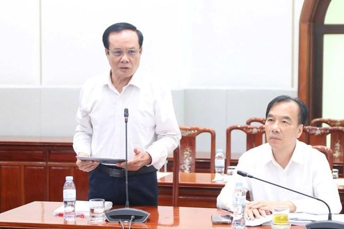 PGS.TS Lê Bá Trình - Ủy viên Đoàn Chủ tịch, nguyên Phó Chủ tịch Ủy ban Trung ương MTTQ Việt Nam - phát biểu