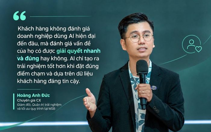 Để đưa AI vào vận hành hiệu quả, ba nhóm năng lực AI mà ông từng chia sẻ gồm Analytical AI, Generative AI và Agentic AI giải quyết các bài toán trải nghiệm khách hàng theo những cấp độ khác nhau ra sao, thưa ông?