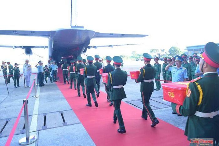 Hơn 8.453 mẫu hài cốt liệt sĩ được vận chuyển bằng máy bay quân sự từ Cần Thơ đi Hà Nội để giám định ADN.