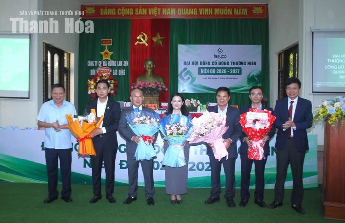 Hội đồng quản trị Công ty CP Mía đường Lam Sơn nhiệm kỳ 2026-2031 ra mắt đại hội cổ đông.