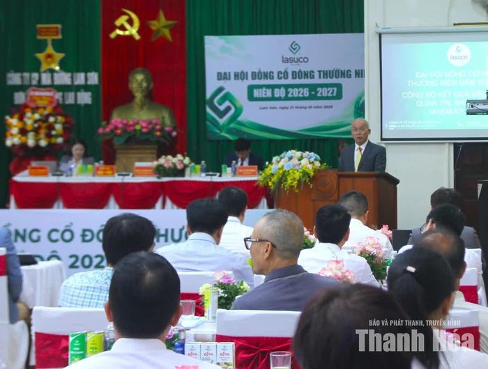 Ông Lê Văn Tân, Chủ tịch HĐQT Công ty CP Mía đường Lam Sơn nhiệm kỳ 2026-2031 thể hiện quyết tâm đưa công ty phát triển trong giai đoạn mới.