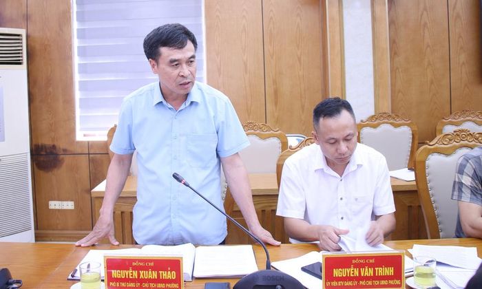  Lãnh đạo UBND phường Hiệp Hòa giải trình làm rõ một số nội dung. 