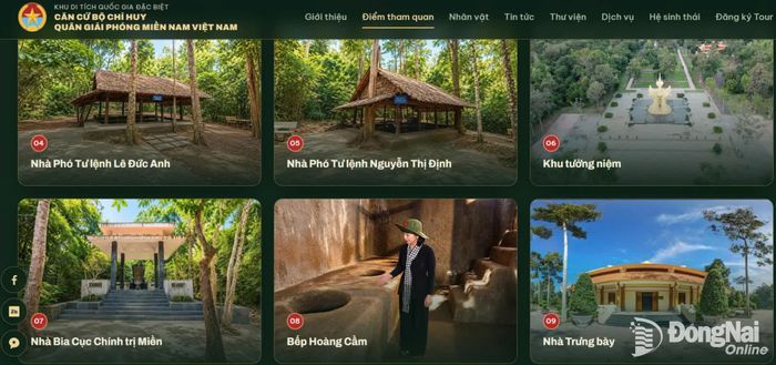 Hình ảnh, hiện vật tại Di tích quốc gia đặc biệt Căn cứ Bộ Chỉ huy Quân giải phóng miền Nam Việt Nam (xã Lộc Thành) được số hóa, giới thiệu trên website ditichtathiet.vn.