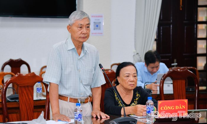 Ông Nguyễn Văn Dũng trình bày nội dung kiến nghị.