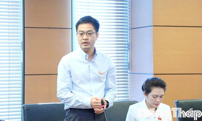 Đại biểu Lê Trung Quân phát biểu thảo luận.