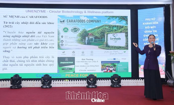 Đại diện doanh nghiệp chia sẻ kinh nghiệm trong phát triển kinh tế tuần hoàn.