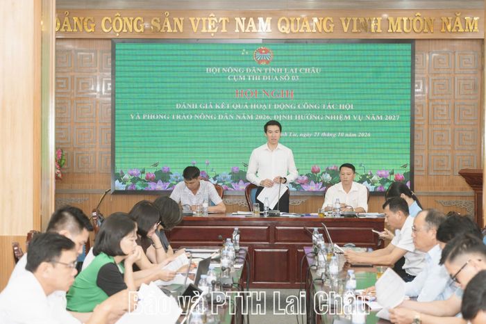 Đồng chí Lò Minh Hiếu – Phó Chủ tịch Hội Nông dân tỉnh phát biểu kết luận hội nghị.