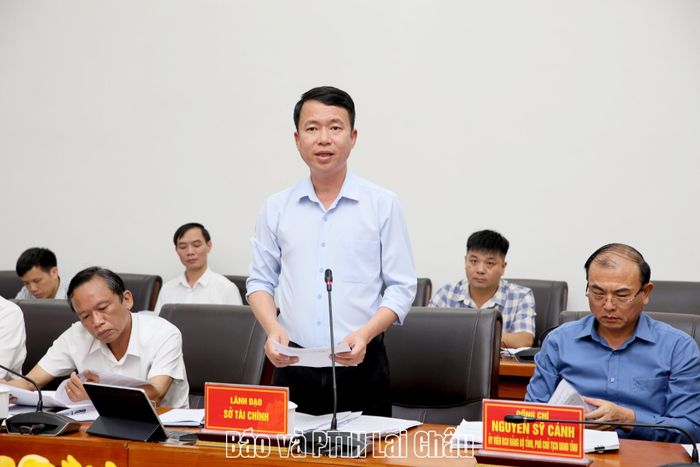 Lãnh đạo Sở Tài chính báo cáo công tác lãnh đạo, chỉ đạo ban hành hướng dẫn lồng ghép thực hiện các thủ tục hành chính; sắp xếp, xử lý các cơ sở nhà đất sau sắp xếp. 
