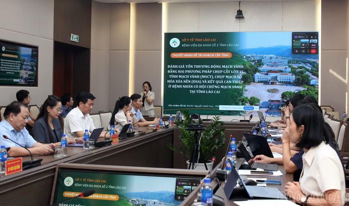Đại diện chủ nhiệm nhiệm vụ tham gia thuyết minh, giải trình tại cuộc họp.