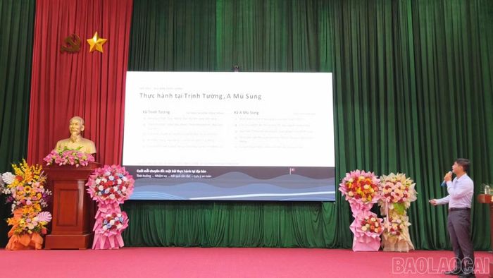 Giảng viên truyền đạt nội dung chuyên đề tại lớp tập huấn.