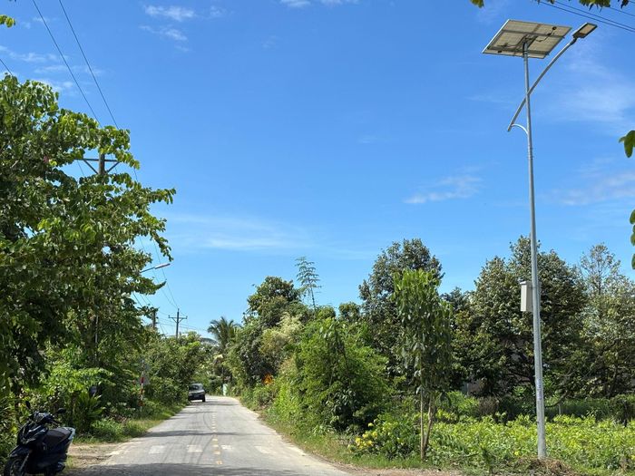 Con đường đẹp được xây dựng hệ thống điện chiếu sáng từ kinh phí đóng góp của cư dân