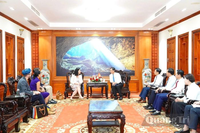 Quang cảnh buổi tiếp - Ảnh: N.L