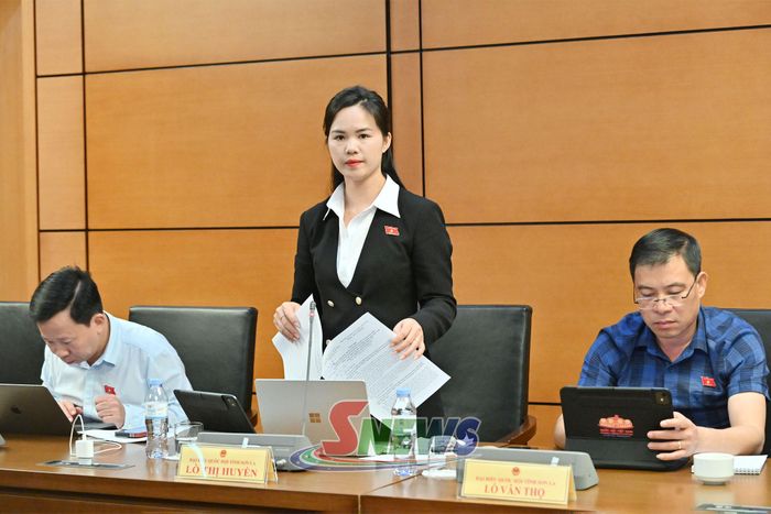 Đại biểu Lò Thị Huyền phát biểu