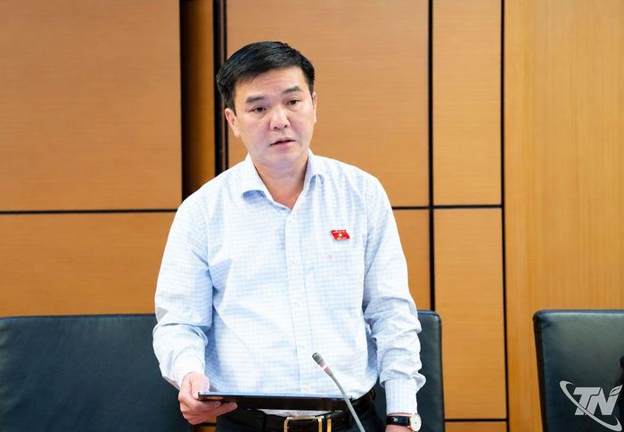 Đại biểu Hà Sỹ Huân (Đoàn ĐBQH tỉnh Thái Nguyên) phát biểu.