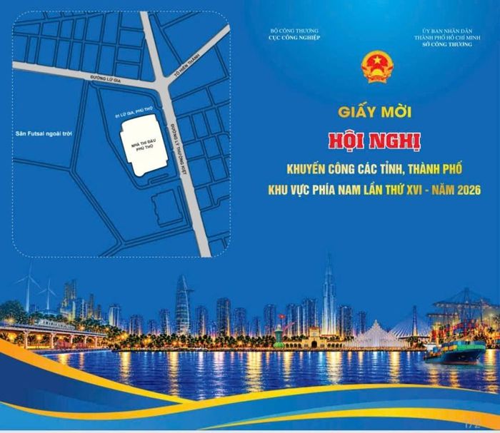 Hội nghị khuyến công các tỉnh, thành phố khu vực phía Nam lần thứ XVI - năm 2026 dự kiến diễn ra từ 13h30 đến 17h ngày 23/10.