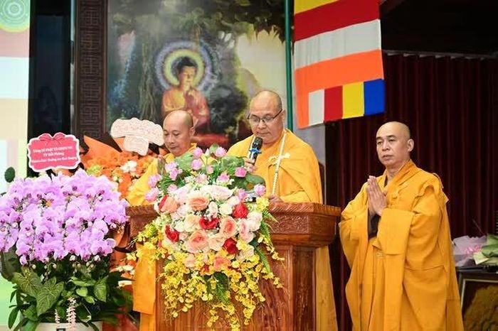 Hòa thượng Thích Thanh Vân phát biểu nhận nhiệm vụ