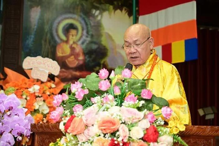 Hòa thượng Thích Quảng Tùng phát biểu