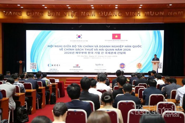 Toàn cảnh Hội nghị giữa Bộ Tài chính và doanh nghiệp Hàn Quốc về chính sách thuế và hải quan năm 2026. Ảnh: Đức Minh