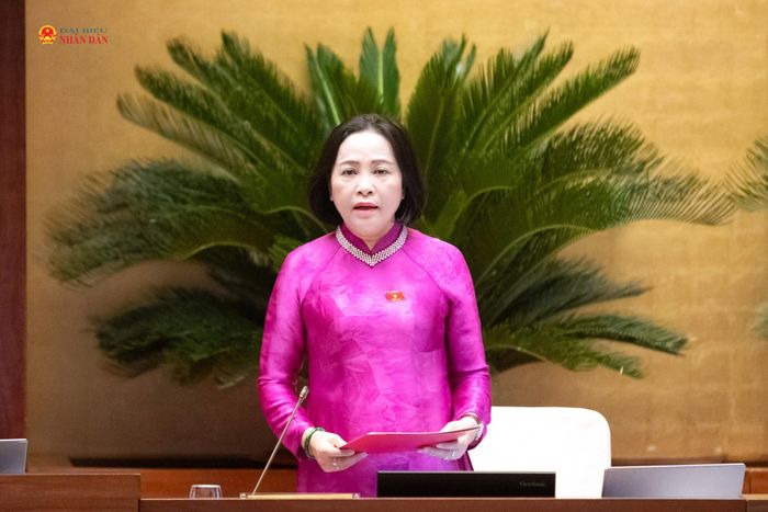 Phó Chủ tịch Quốc hội Nguyễn Thị Thanh điều hành phiên họp. Ảnh: Phạm Thắng
