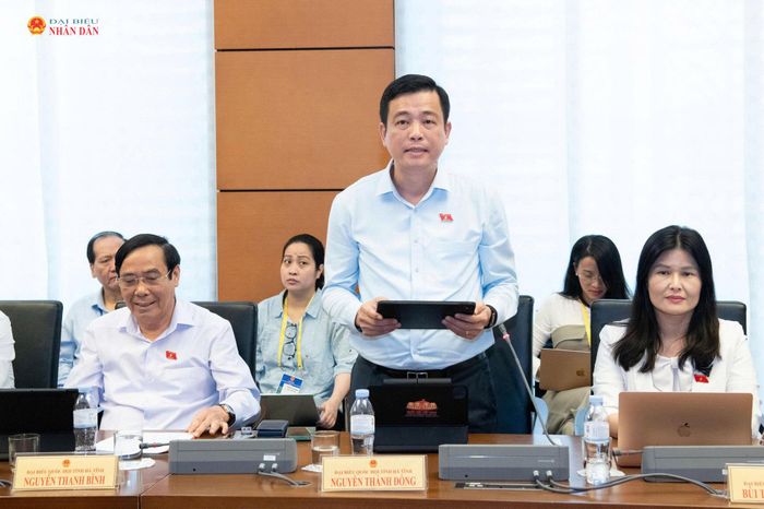 ĐBQH Nguyễn Thành Đồng (Hà Tĩnh) phát biểu. Ảnh: Lâm Hiển