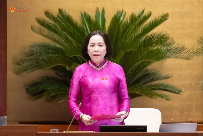Phó Chủ tịch Quốc hội Nguyễn Thị Thanh điều hành phiên họp. Ảnh: Phạm Thắng