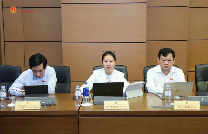 Các ĐBQH tỉnh Gia Lai tham dự thảo luận tổ. Ảnh: An Nhiên