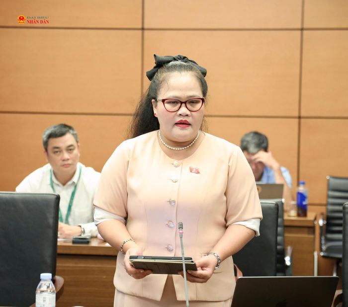 ĐBQH Nguyễn Thị Sửu (TP. Huế) phát biểu
