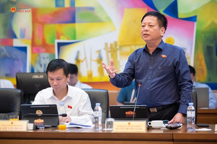 ĐBQH Nguyễn Trường Giang (Lâm Đồng) phát biểu. Ảnh: Phạm Thắng
