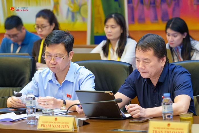 Các đại biểu tham dự phiên thảo luận tổ. Ảnh: Tiến Cường