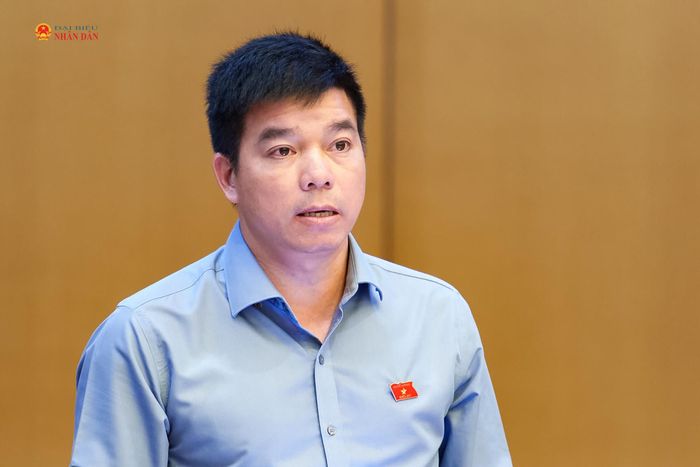 ĐBQH Nguyễn Văn Ngọc (Lâm Đồng) phát biểu. Ảnh: Tiến Cường
