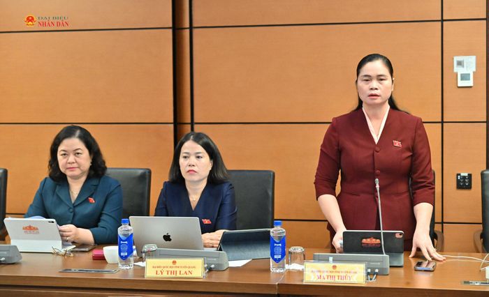 ĐBQH Ma Thị Thúy (Tuyên Quang) phát biểu. Ảnh: Quang Khánh