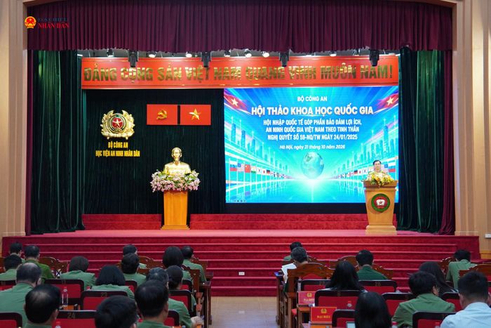 Toàn cảnh Hội thảo khoa học quốc gia: "Hội nhập quốc tế góp phần bảo đảm lợi ích, an ninh quốc gia Việt Nam theo tinh thần Nghị quyết số 59-NQ/TW ngày 24/01/2025".