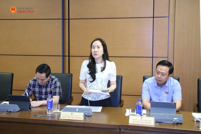 ĐBQH Đoàn Thị Thanh Mai (Hưng Yên) phát biểu. Ảnh: Đắc Trường
