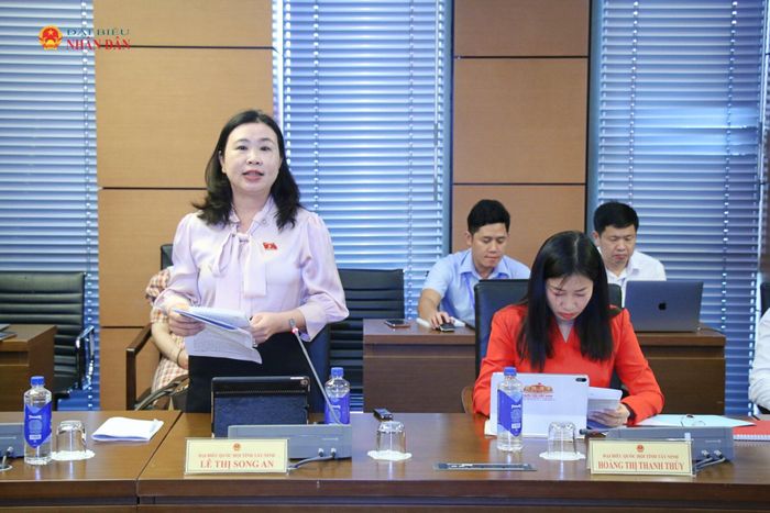 ĐBQH Lê Thị Song An (Tây Ninh) phát biểu. Ảnh: Đắc Trường