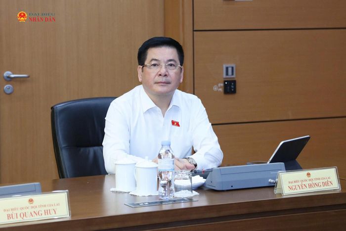 Phó Chủ tịch Quốc hội Nguyễn Hồng Diên tham dự thảo luận tổ. Ảnh: An Nhiên