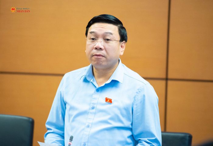 ĐBQH Nguyễn Văn Mạnh (Phú Thọ) phát biểu. Ảnh: Xuân Quý