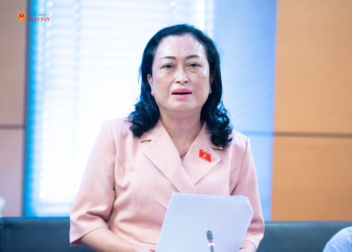 ĐBQH Trần Thị Hoa Ry (Cà Mau) phát biểu. Ảnh: Xuân Quý