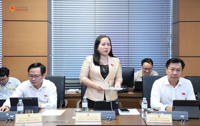 ĐBQH Nguyễn Thị Kim Thoa (Vĩnh Long) phát biểu