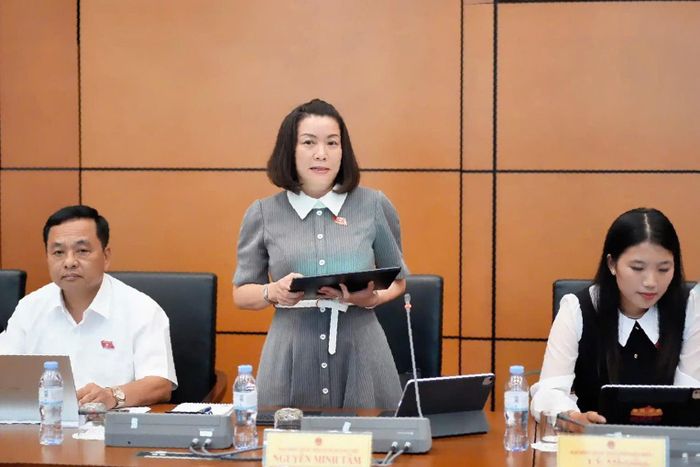ĐBQH Nguyễn Minh Tâm (Quảng Trị) phát biểu. Ảnh: Bách Hợp